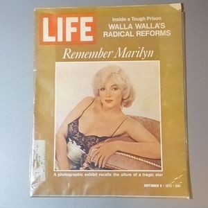 1972 Life Magazine Remembering Marilyn Monroe Sept 8 Issue